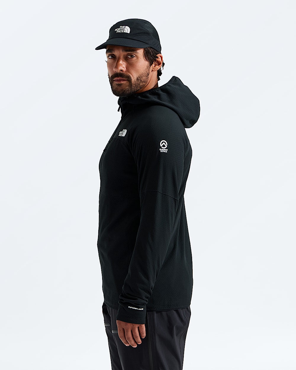Mens Summit FUTUREFLEECE Full Zip Hoodie TNF MODEL34