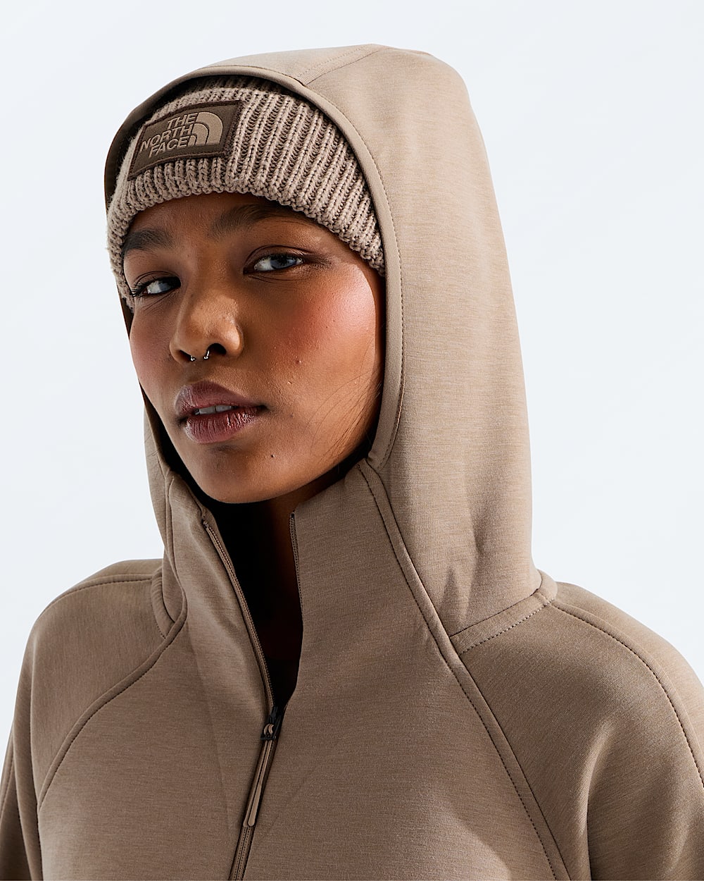 Womens Jaida Zip Hoodie TNF MODELHOOD2