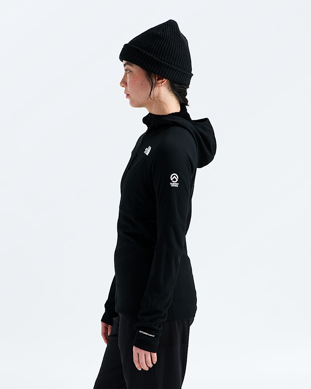 Womens Summit FUTUREFLEECE Full Zip Hoodie TNF MODEL34