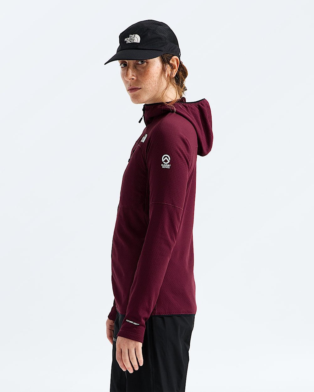 Womens Summit Series FUTUREFLEECE FullZip Hoodie TNF MODEL34