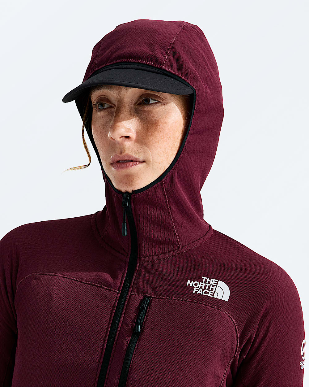 Womens Summit Series FUTUREFLEECE FullZip Hoodie TNF MODELHOOD2