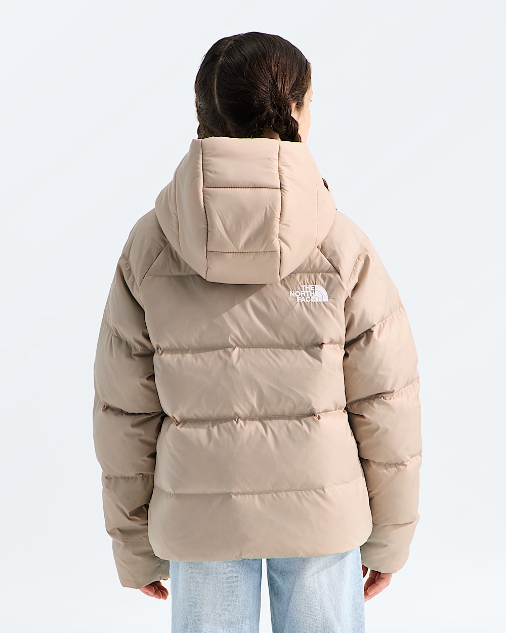 Manteau  capuchon en duvet Hydrenalite pour filles TNF BACK