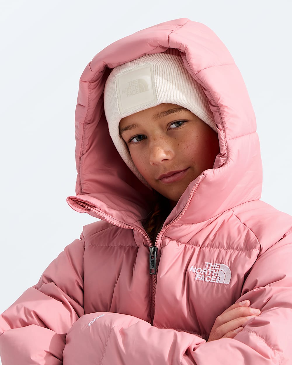 Girls Hydrenalite Down Hooded Jacket TNF MODELHOOD2