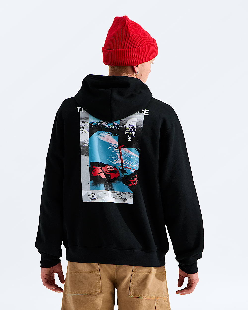 Mens Apex 75 Collage Relaxed Hoodie TNF HERO