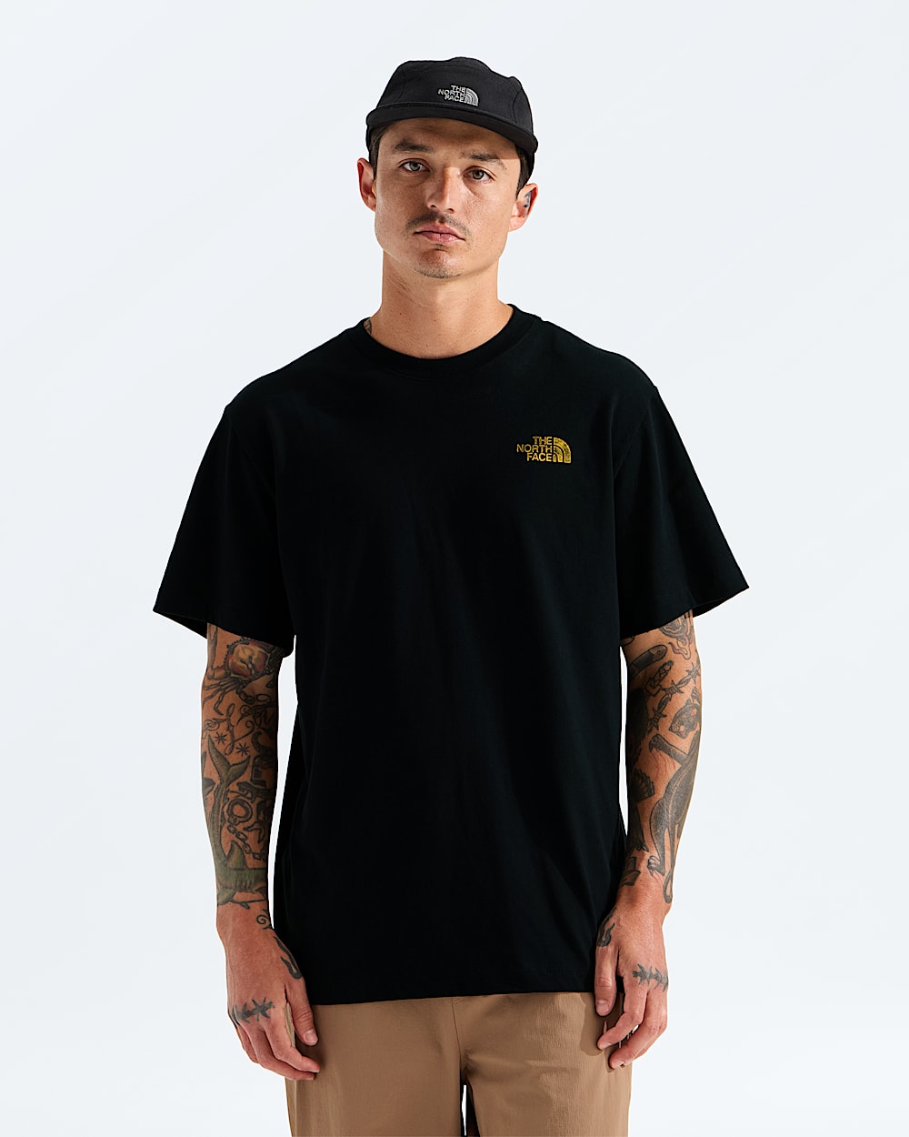 Mens Pitch A Tent Relaxed ShortSleeve Tee TNF BACK