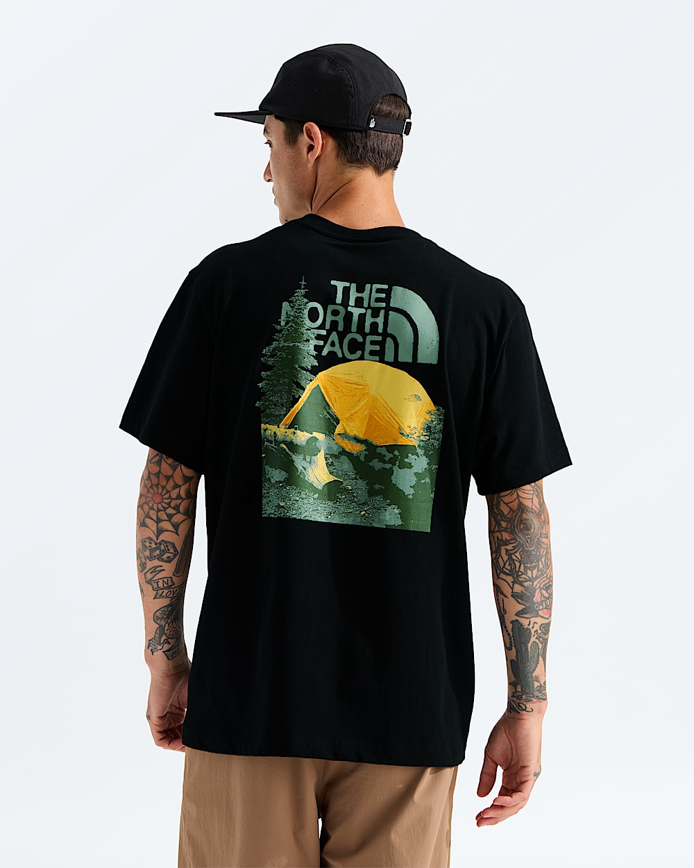 Mens Pitch A Tent Relaxed ShortSleeve Tee TNF Main