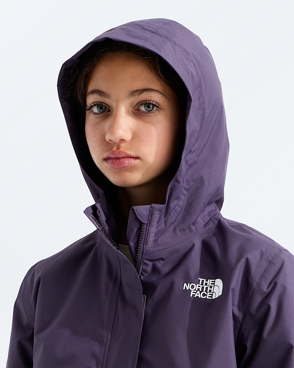 Girls Warm Antora Rain Jacket TNF MODELHOOD2