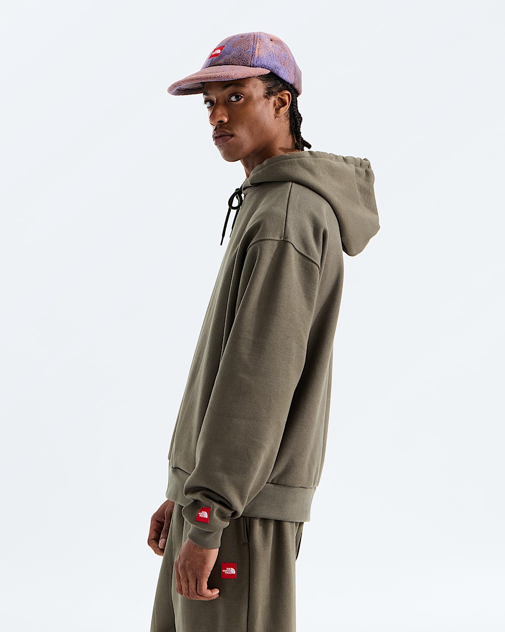 Mens TNF Red Box Hoodie TNF MODEL34