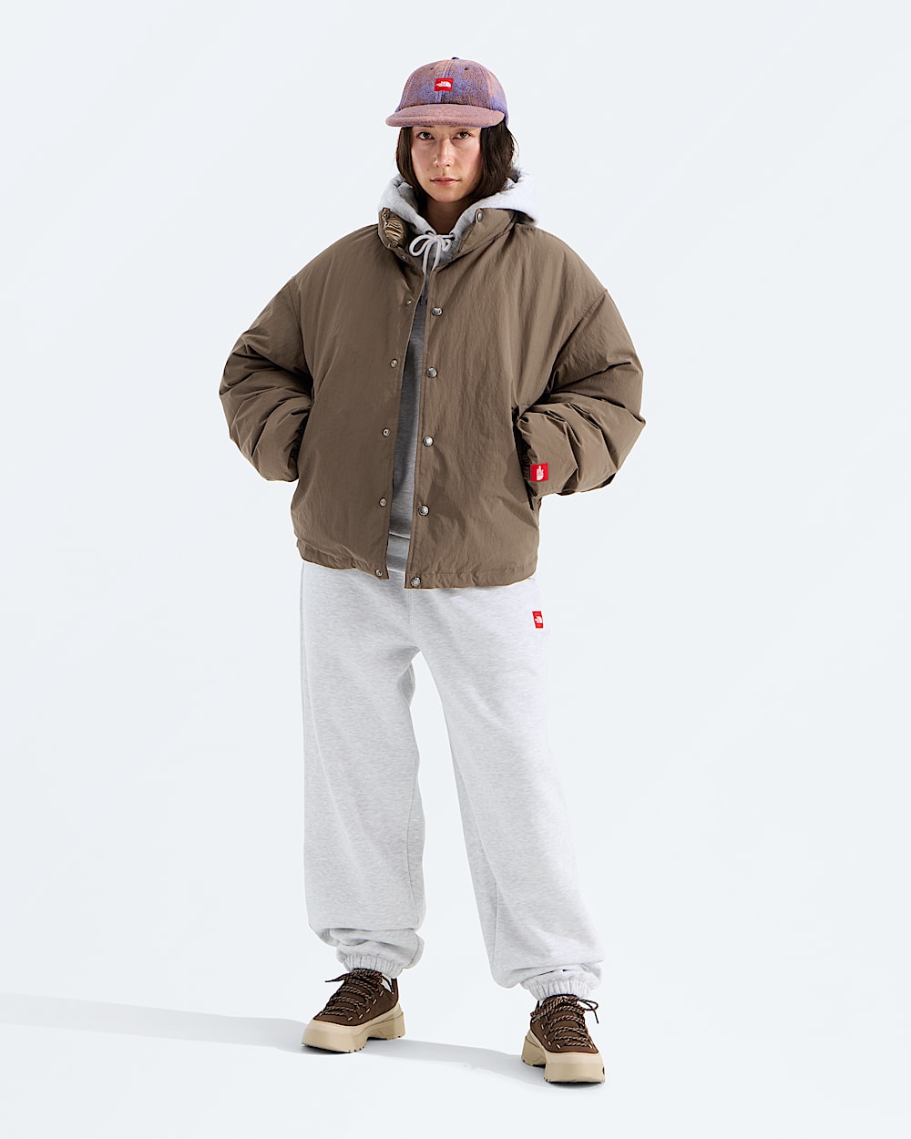 Mens TNF Red Box Down Jacket TNF ALT1