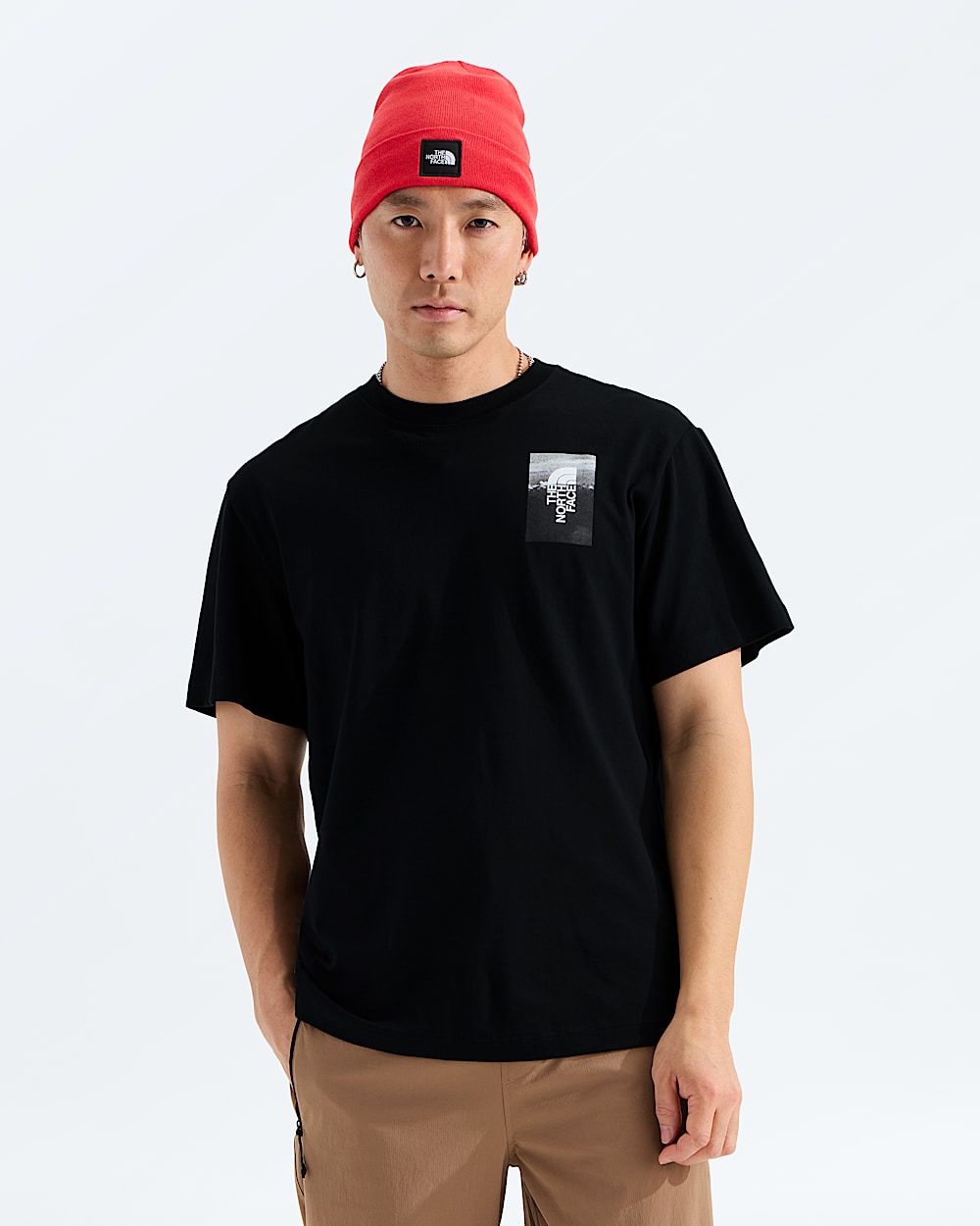 Mens Apex 75 Collage Relaxed ShortSleeve Tee TNF BACK