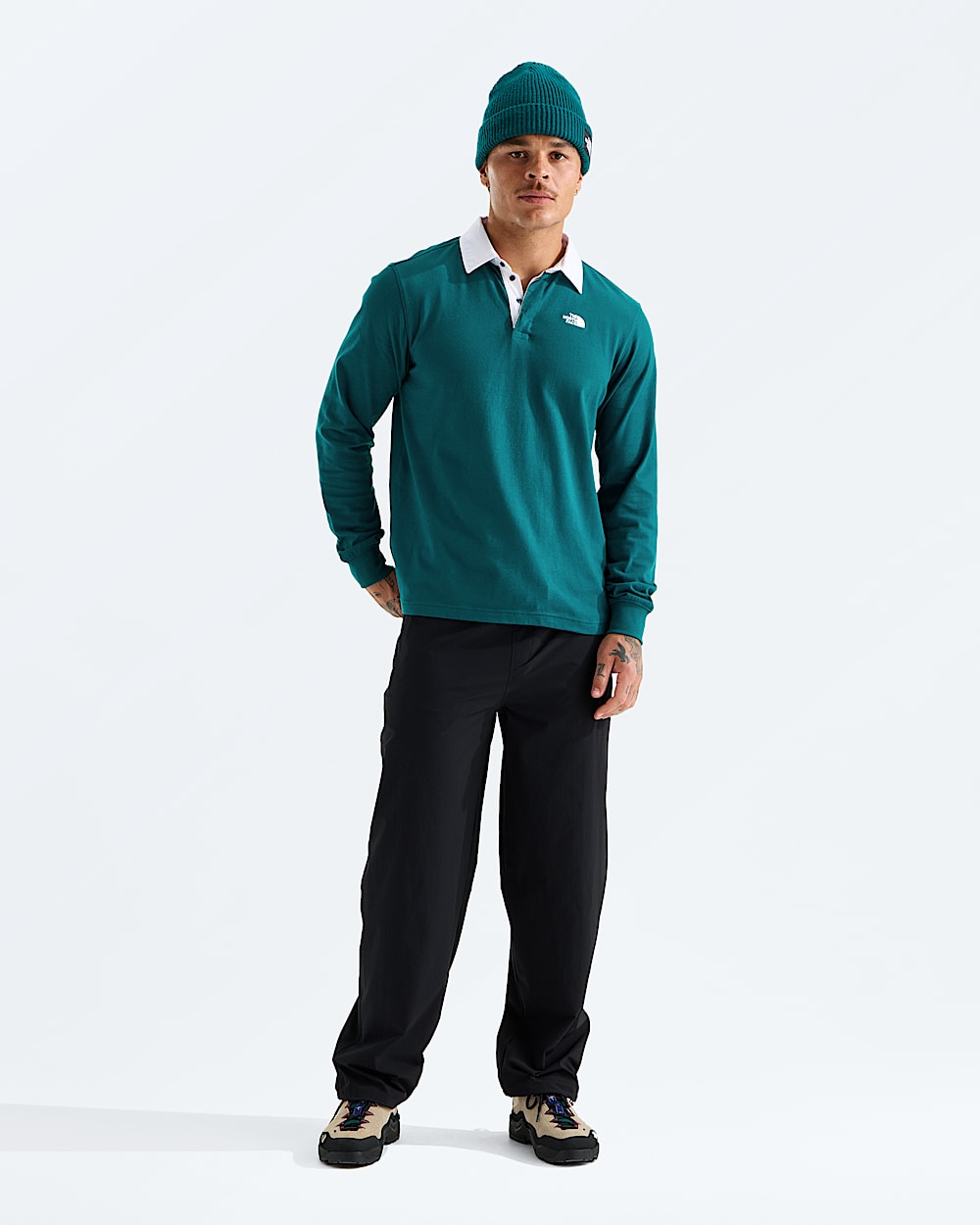 Mens Vista Rugby LongSleeve Shirt TNF HERO2