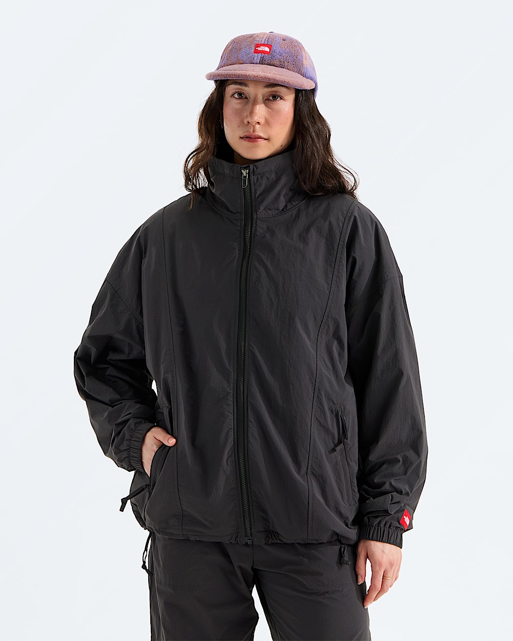 Manteau TNF Red Box en nylon  doublure en molleton pour hommes TNF ALT2