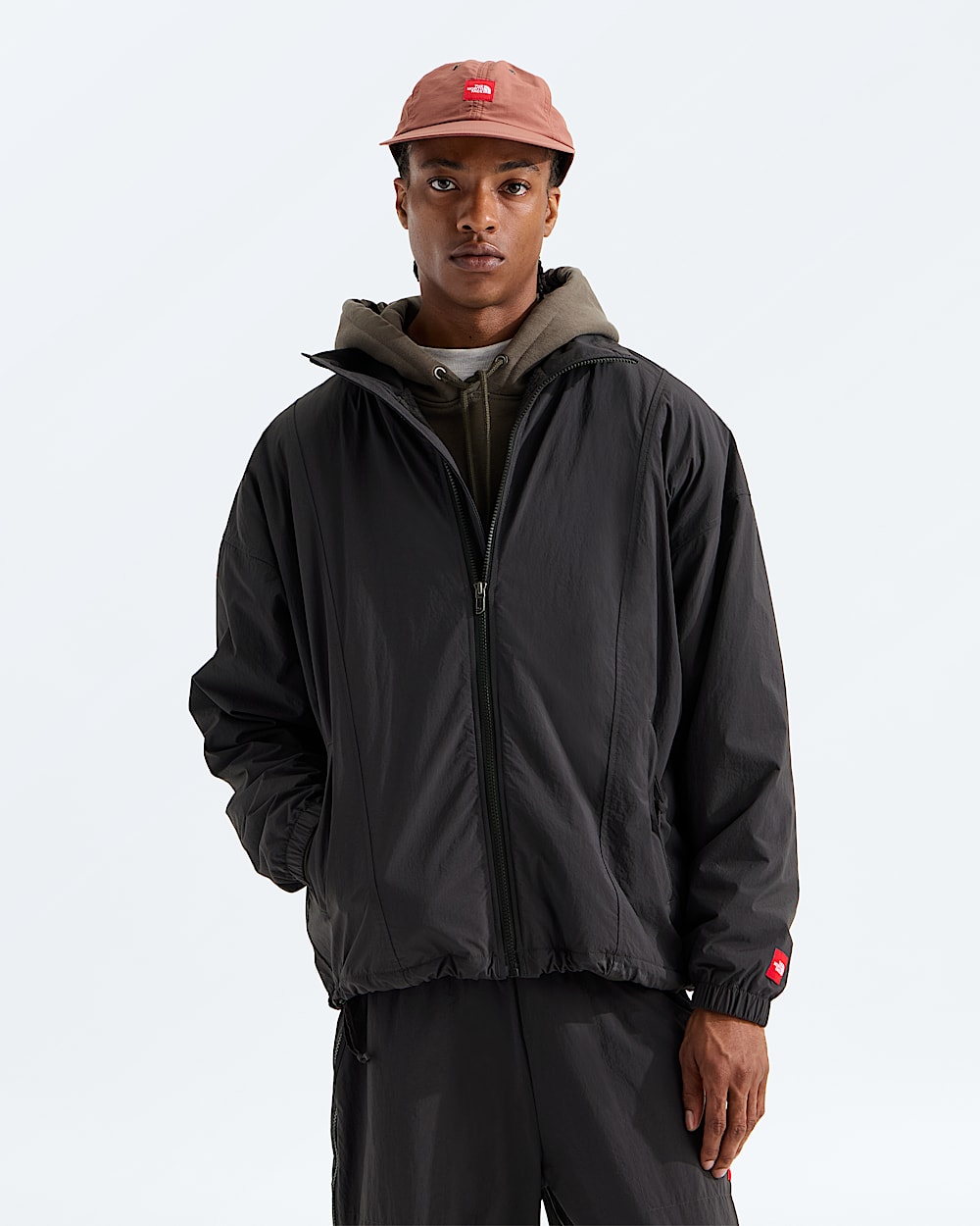 Manteau TNF Red Box en nylon  doublure en molleton pour hommes TNF HERO
