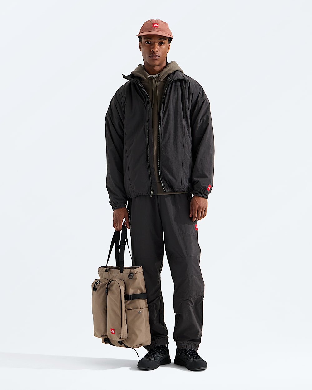 Manteau TNF Red Box en nylon  doublure en molleton pour hommes TNF HERO2