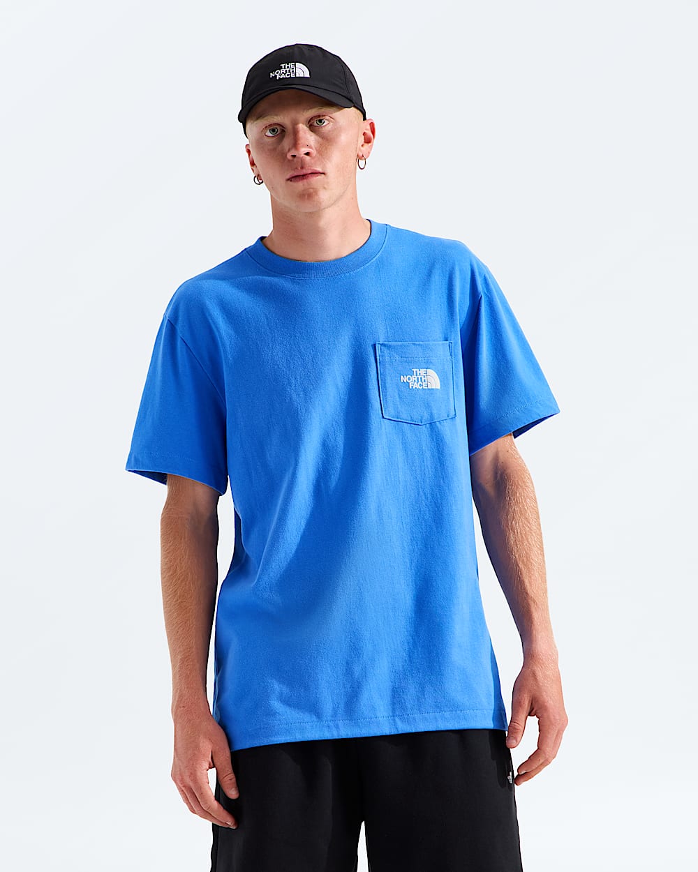 Mens Explore Fonts Relaxed ShortSleeve PCT TeeGraphic TNF BACK