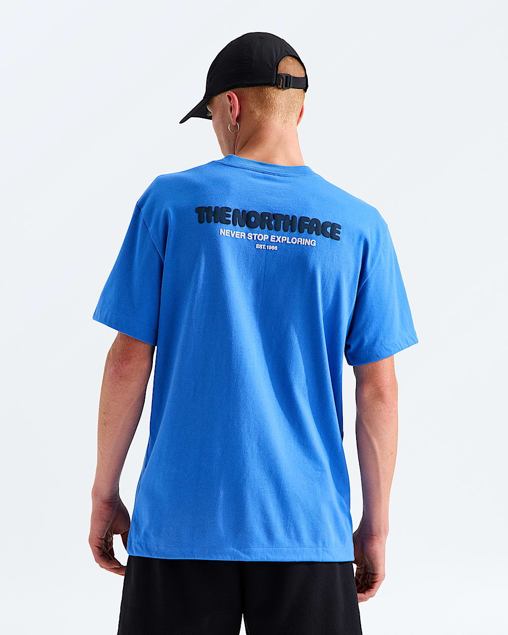 Mens Explore Fonts Relaxed ShortSleeve PCT TeeGraphic TNF Main