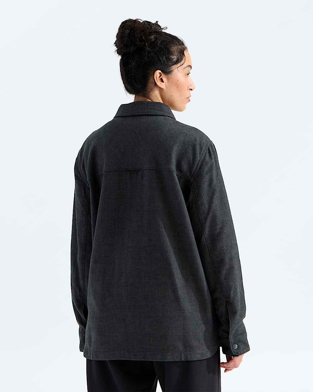 Womens Forest Flannel LongSleeve Shacket TNF BACK
