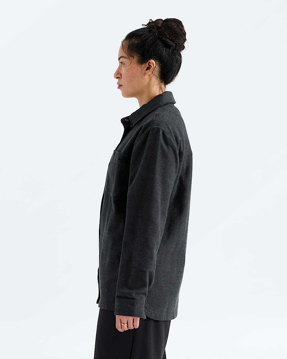 Womens Forest Flannel LongSleeve Shacket TNF MODEL34