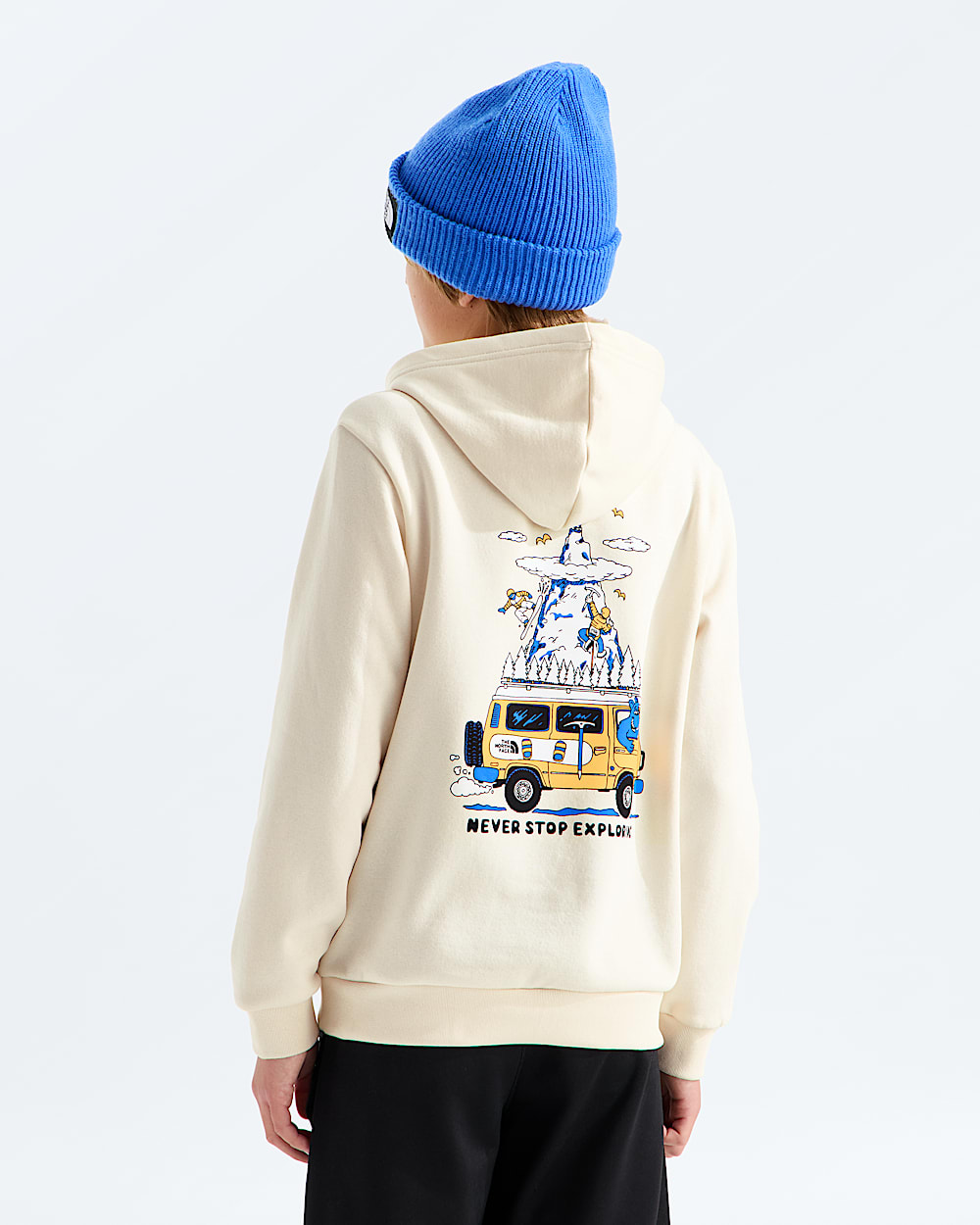 Chandail  capuchon standard Outdoor imprim pour adolescents TNF HERO