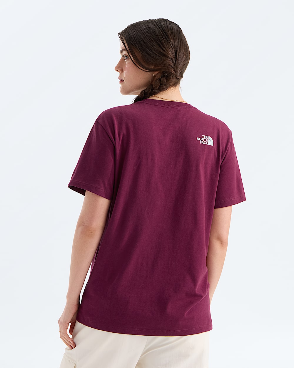 Womens Evolution Mountain Oasis Relaxed ShortSleeve Tee TNF BACK