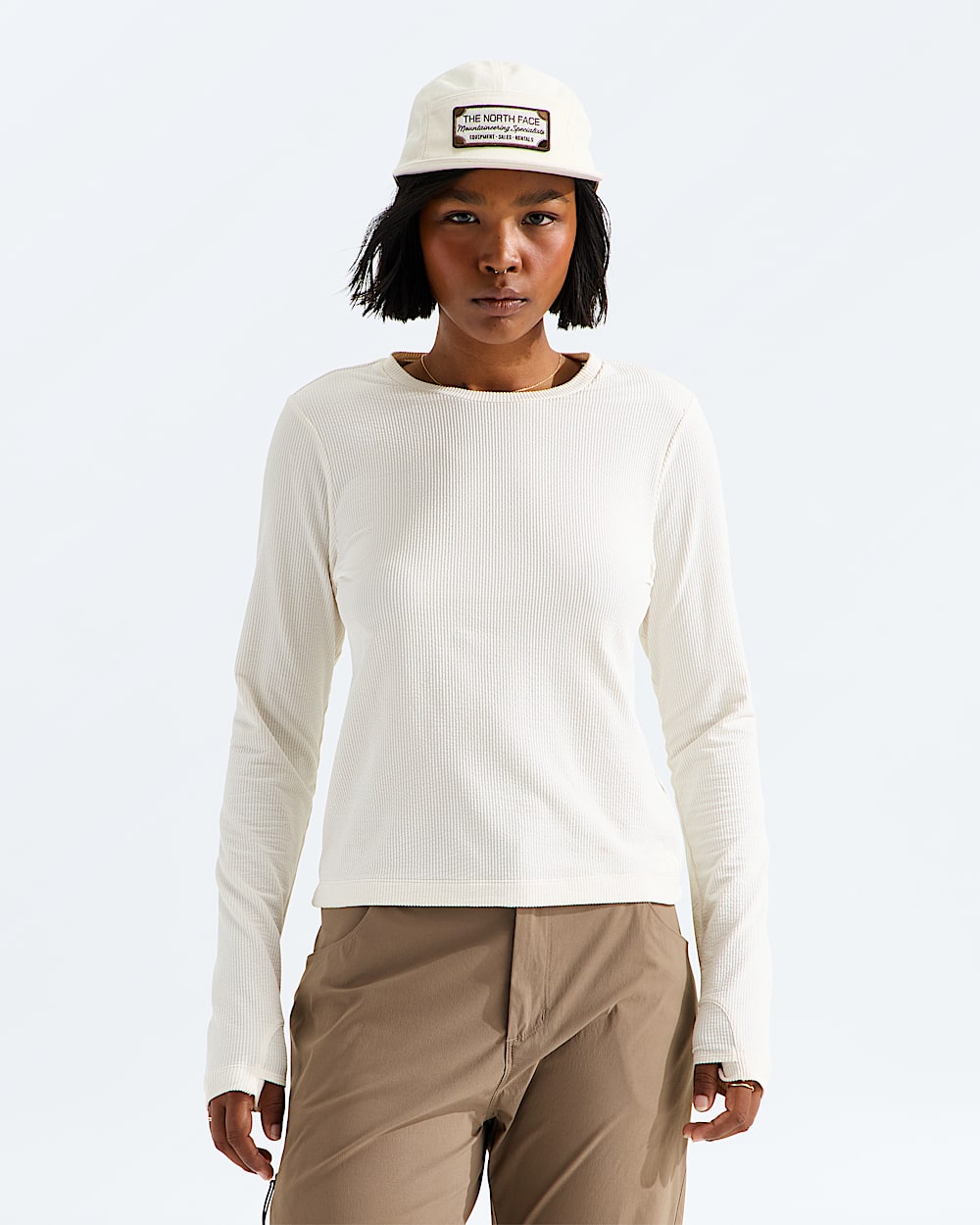 Womens Golden Ridge Ribbed LongSleeve Tee TNF Main