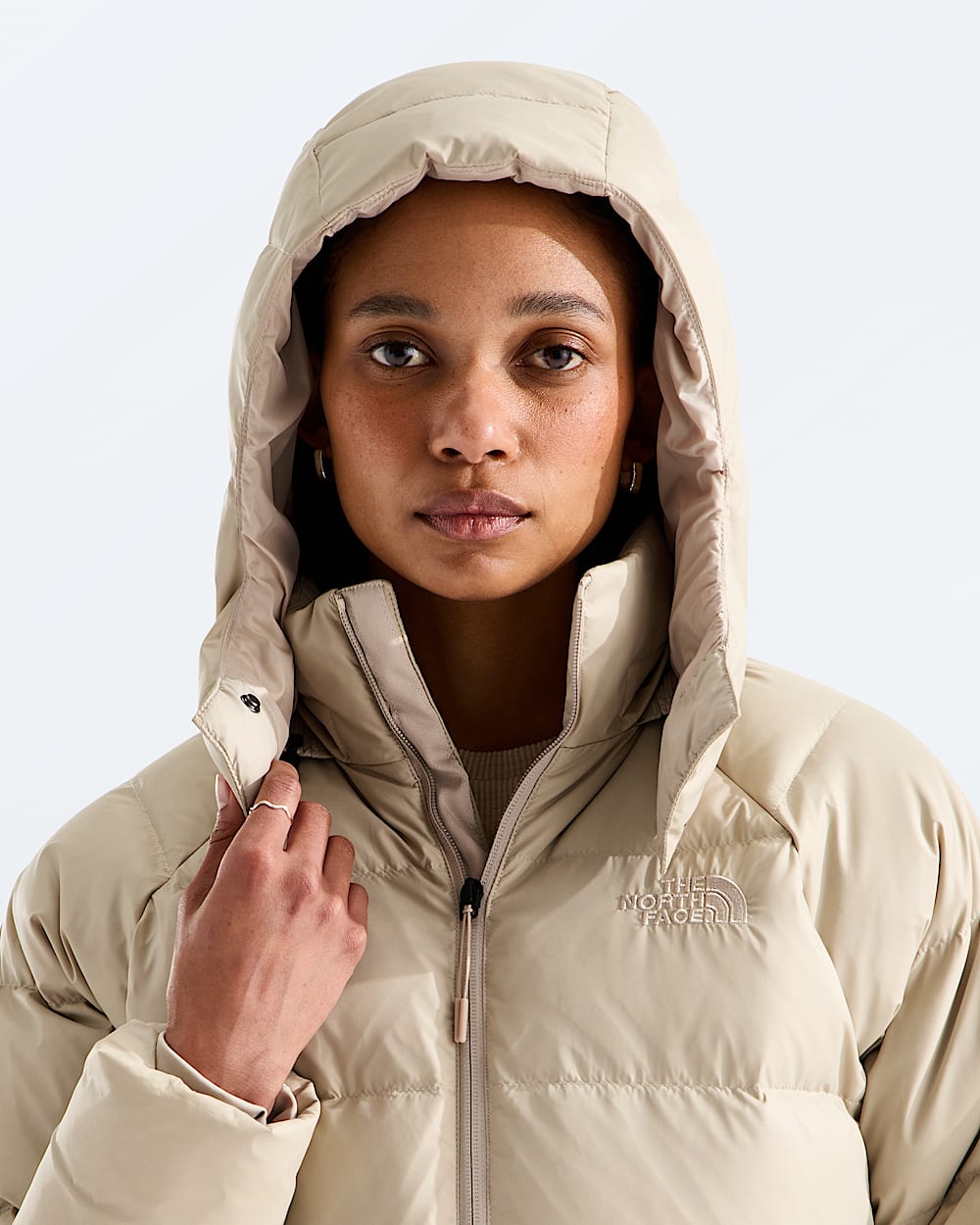 Womens Hydrenalite City Down Hooded Parka TNF MODELHOOD2