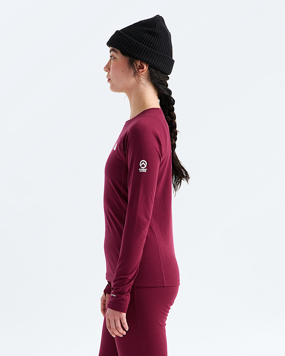 Womens Summit Pro Baselayer Crew TNF MODEL34