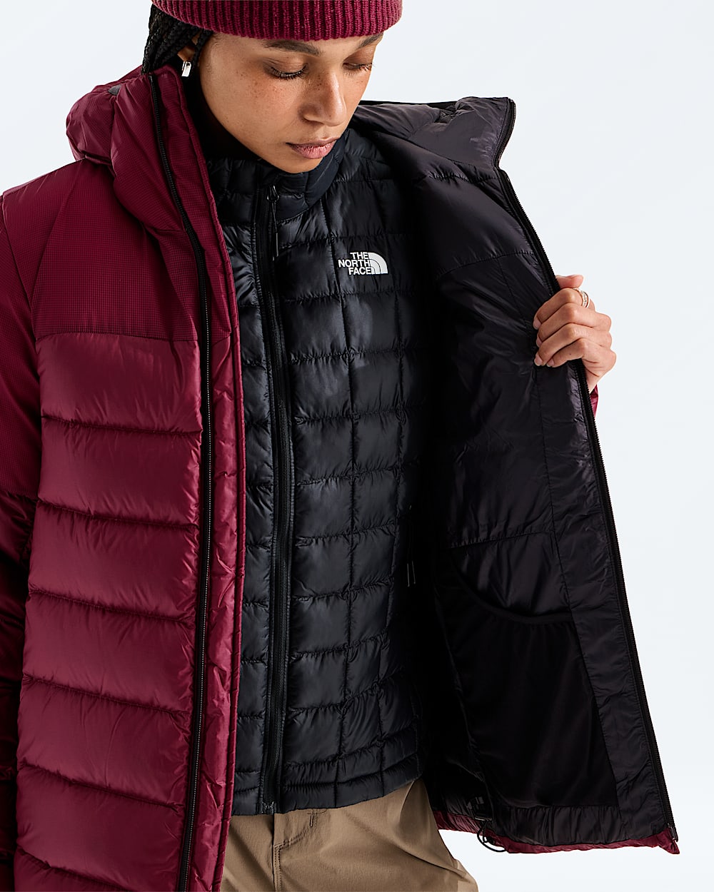 Womens Kalix Down Hoodie TNF MODELINT