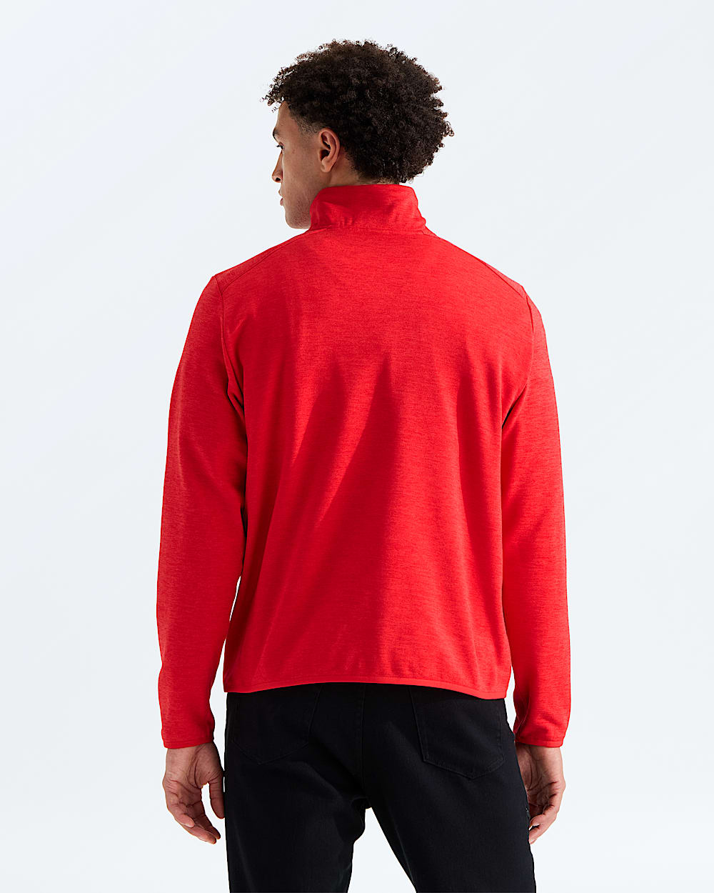 Mens TNF Performance Fleece Zip TNF BACK