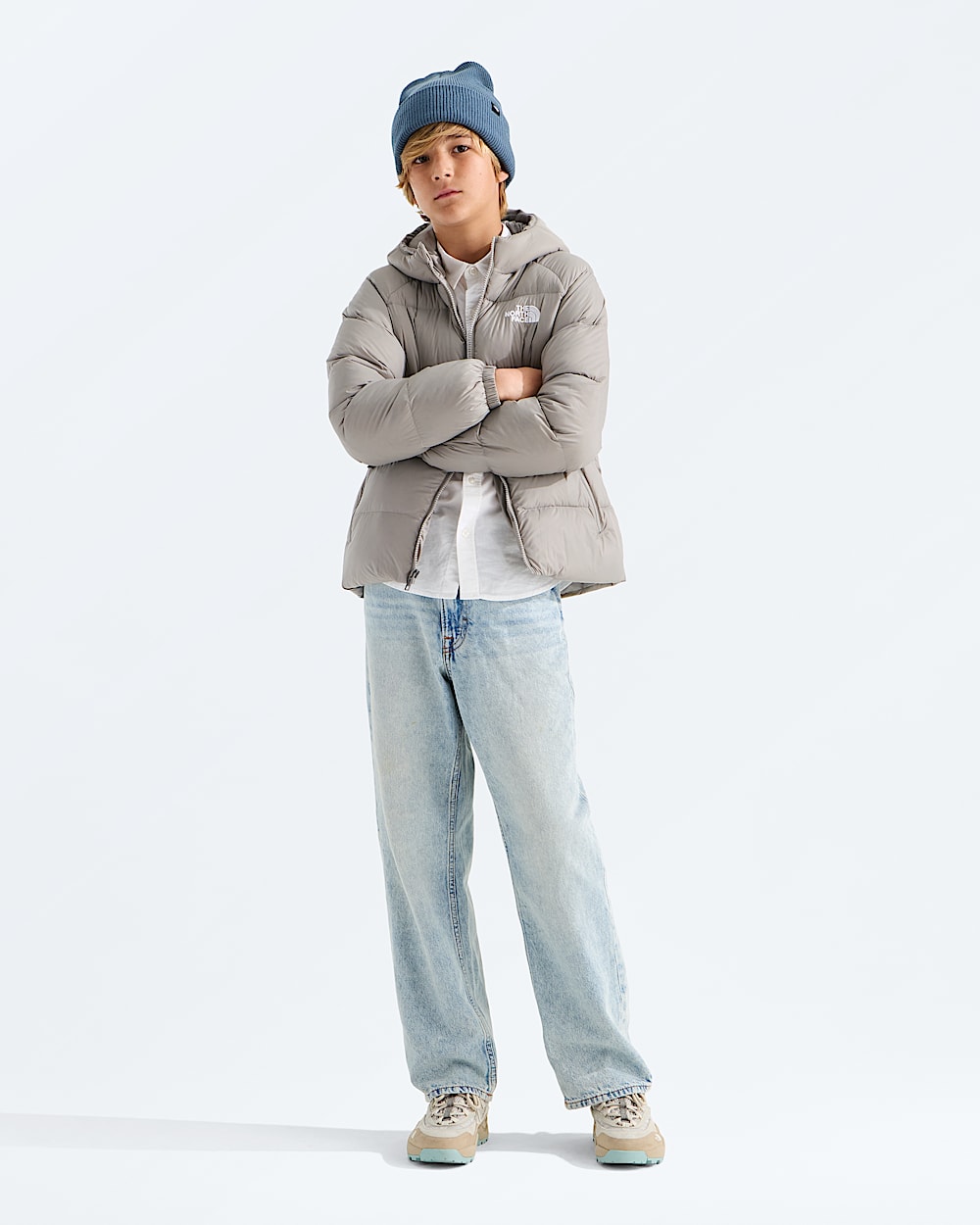 Boys Hydrenalite Down Hooded Jacket TNF HERO2
