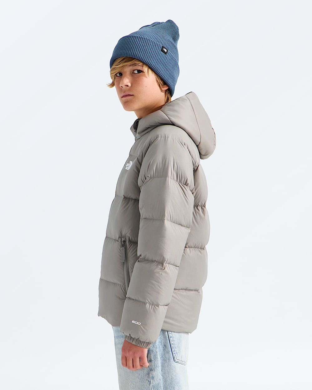 Boys Hydrenalite Down Hooded Jacket TNF MODEL34