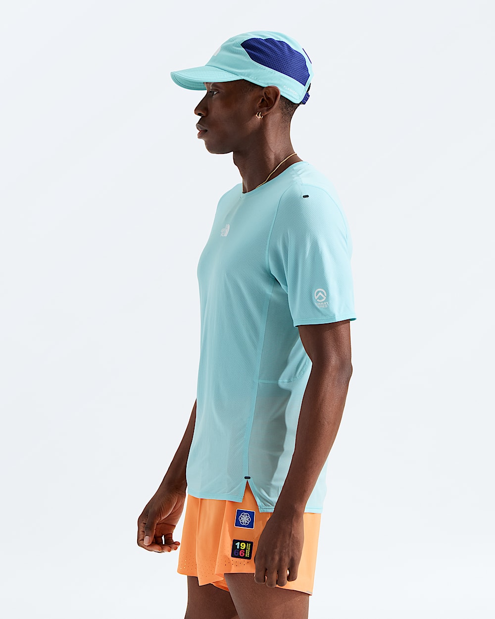 Mens Summit Series High Trail ShortSleeveGraphic TNF MODEL34