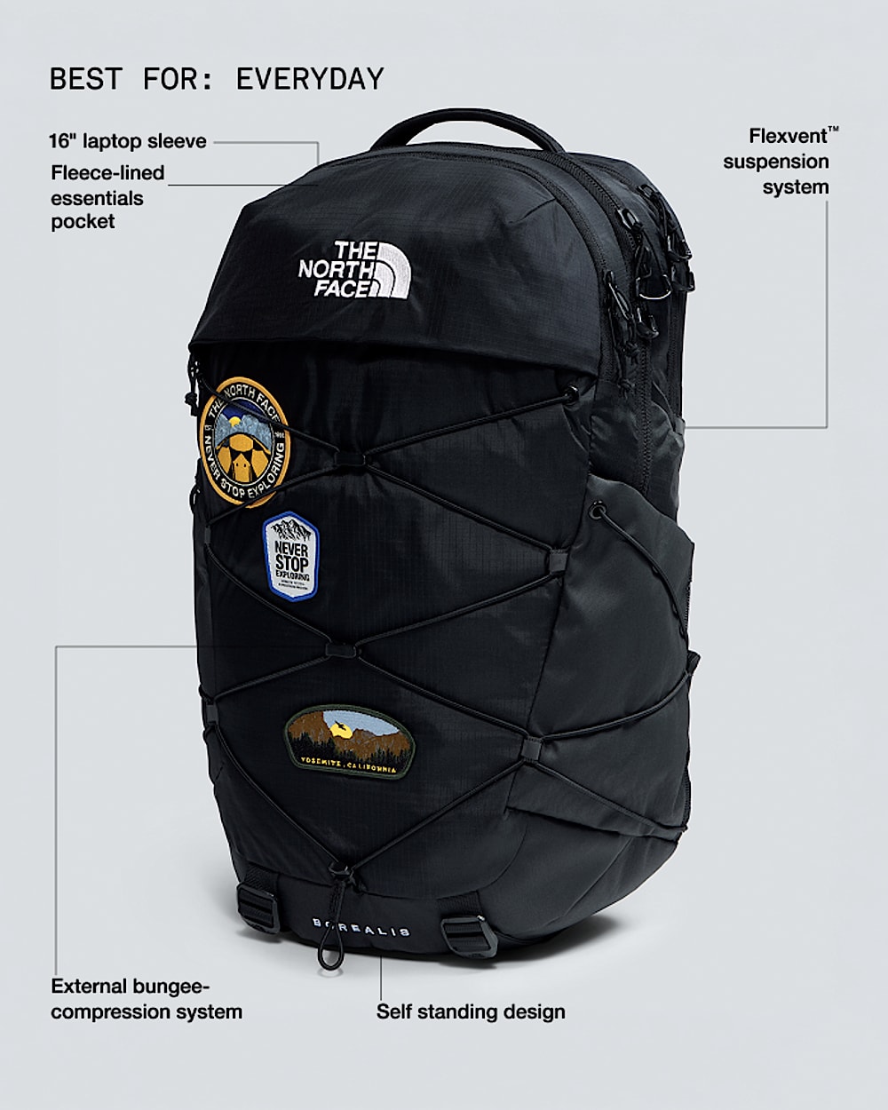north face backpack nfcpbnbk The Borealis Mini With its spacious main compartment and multiple pockets The North Face Borealis Backpack