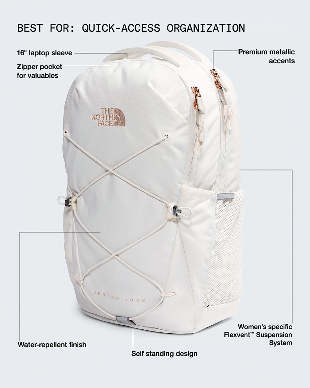 north face backpack women's jester The Backpack, Hushed Lavender/Chroma Purple The North Face has updated their classic Womens Jester pack both aesthetically and functionally to meet the needs of the modern user Women's Jester Luxe Backpack -