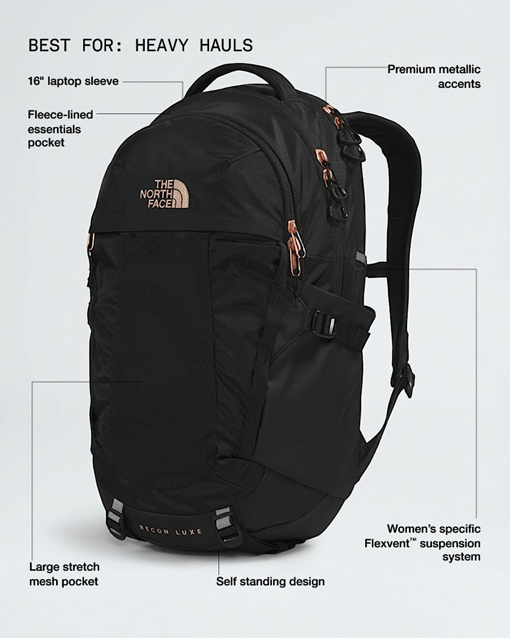 Womens Recon Luxe Backpack  30L TNF HERO2