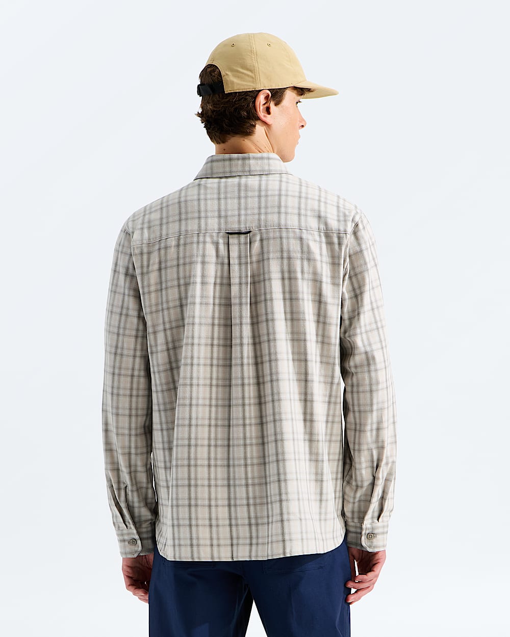 Mens Mountain Falls Flannel ButtonDown LongSleeve Shirt TNF BACK