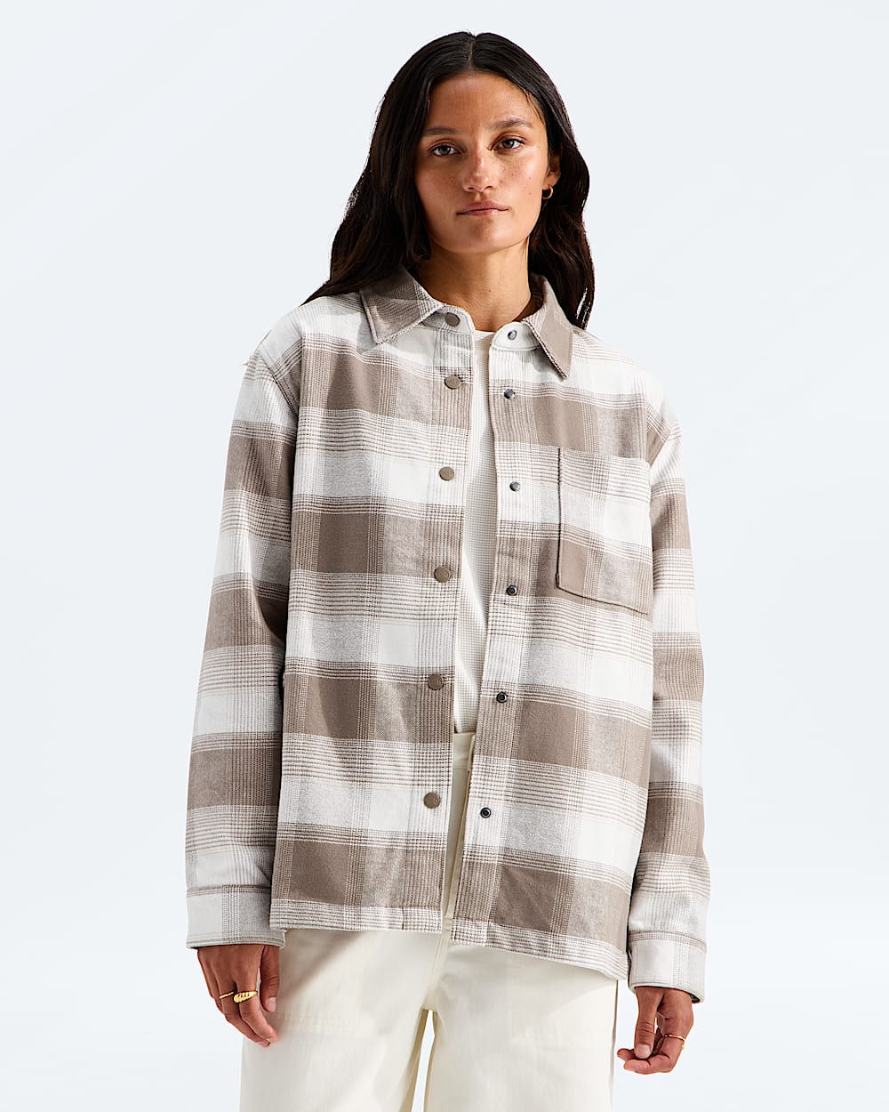 Womens Forest Flannel LongSleeve Shacket TNF HERO