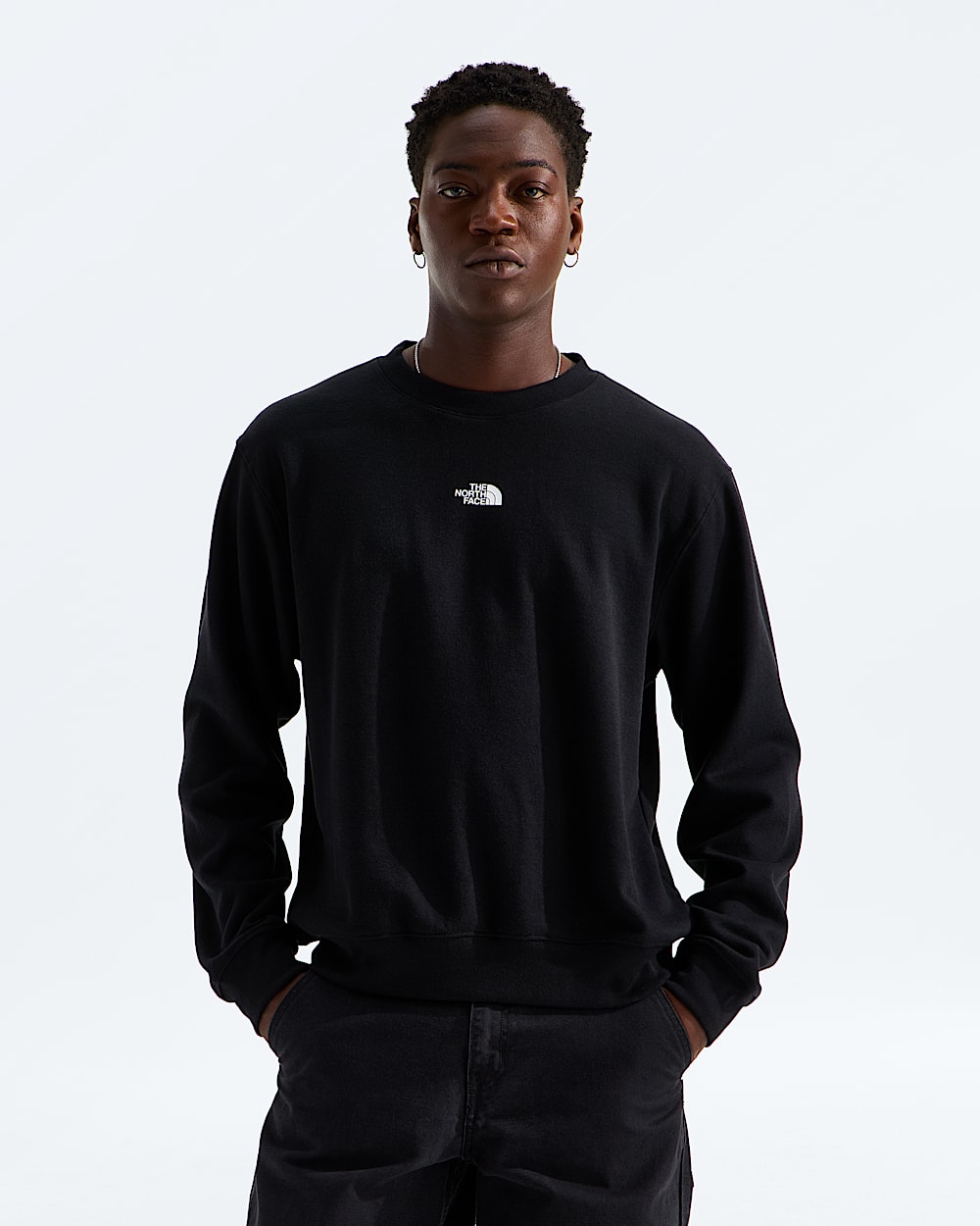 Mens TNF Double Knit Crew TNF Main