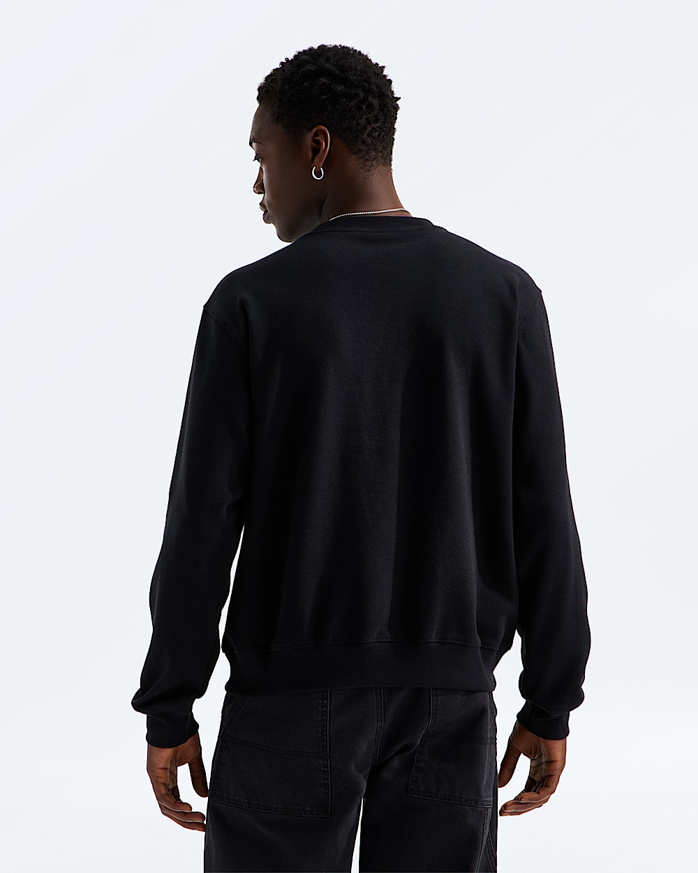 Mens TNF Double Knit Crew TNF BACK
