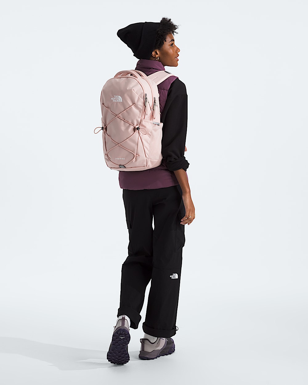Womens Jester Backpack  27L TNF Pink Moss MODELBACK