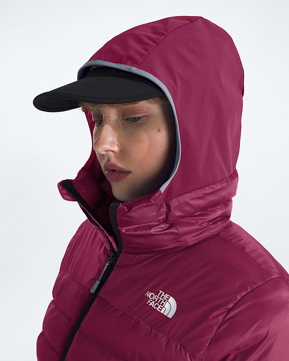 Womens Terra Peak Hybrid Hoodie TNF MODELHOOD2