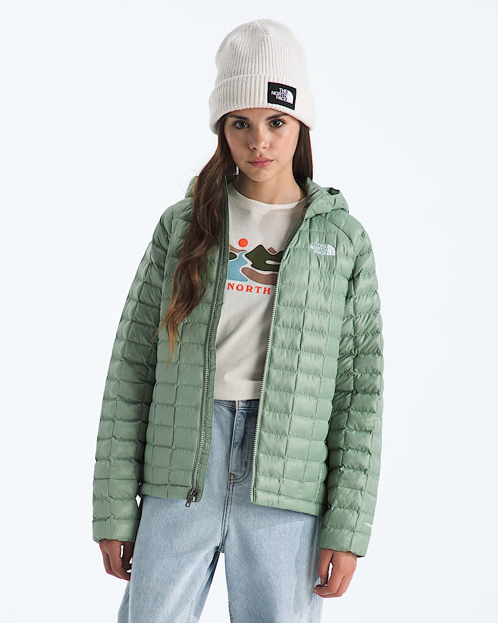 Boys  Girls THERMOBALL Hooded Jacket TNF HERO3
