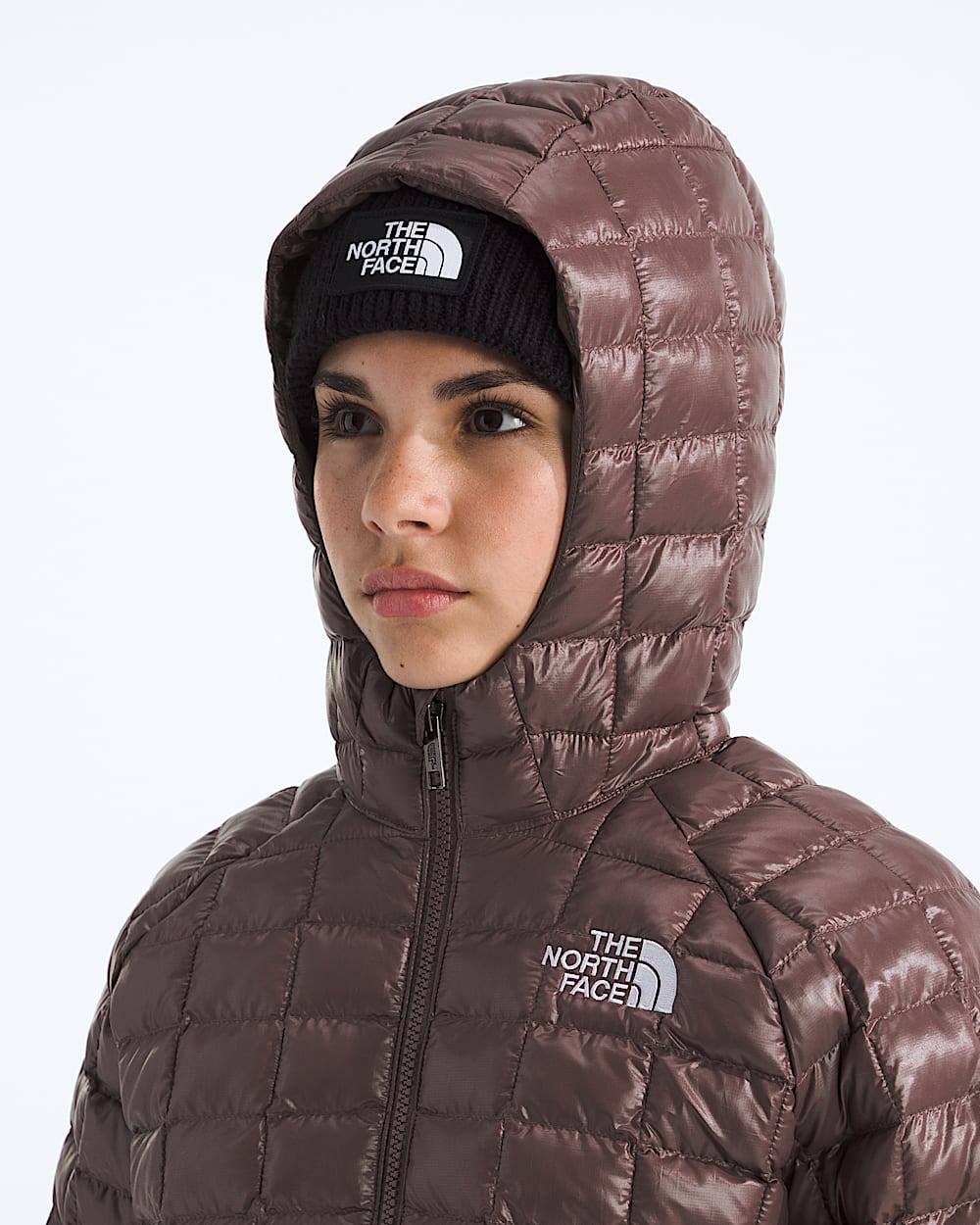 Girls THERMOBALL Parka TNF MODELHOOD2