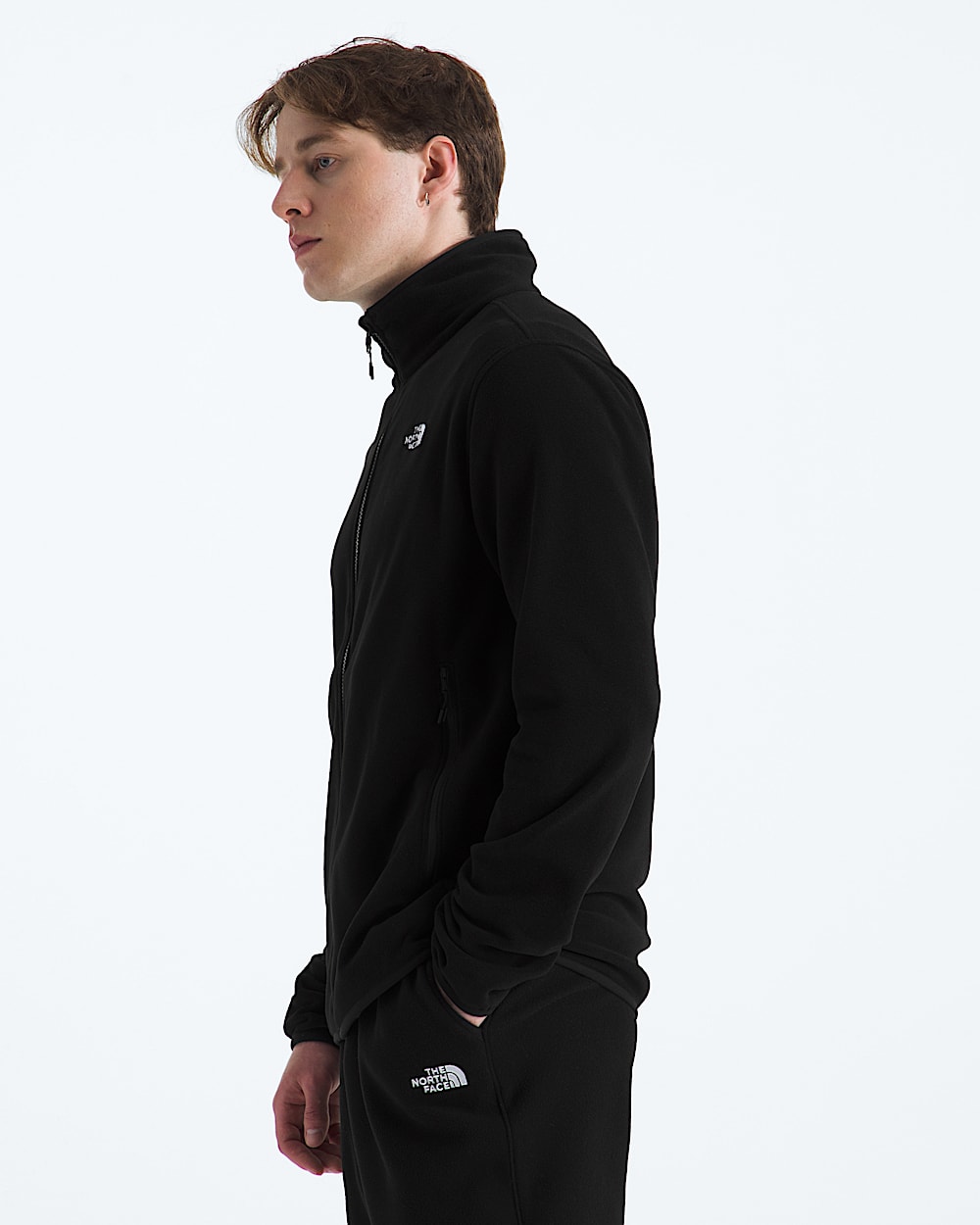 Mens Glacier Fleece Jacket TNF TNF Black MODEL34