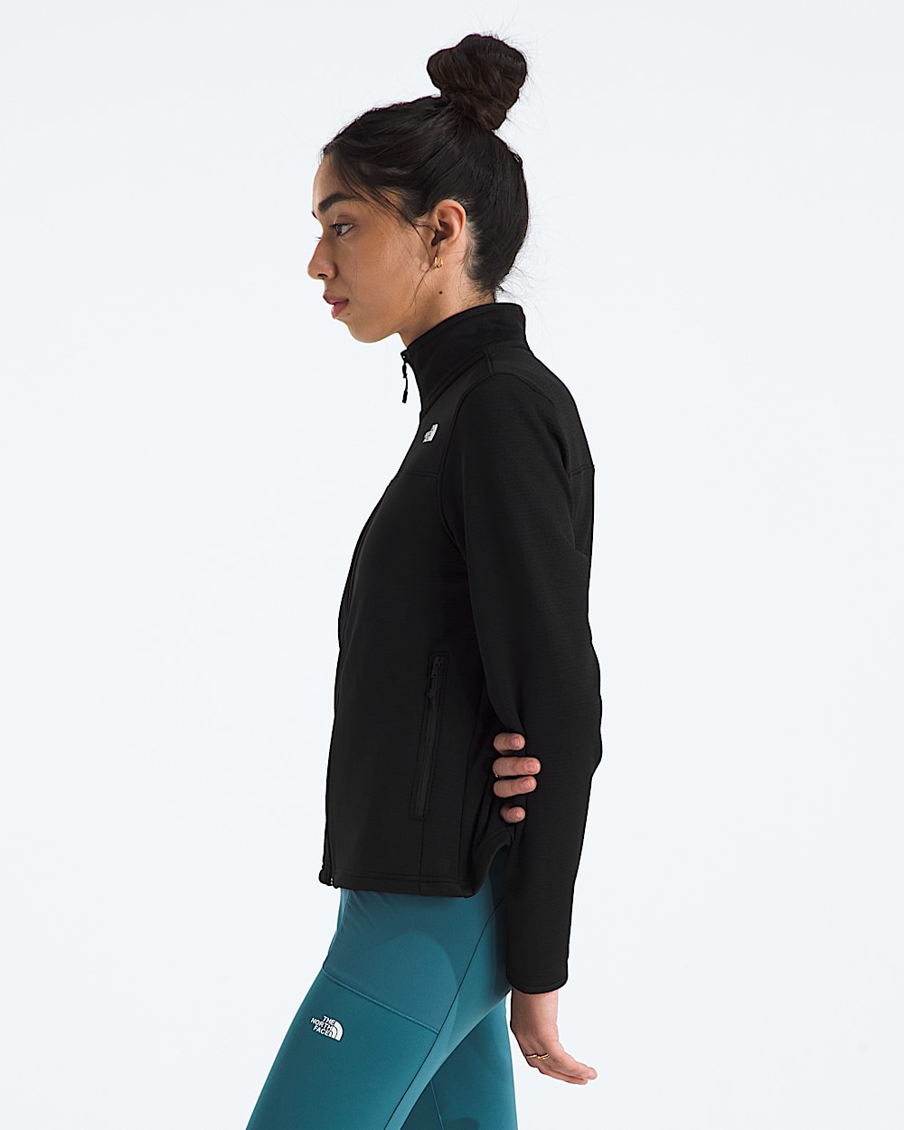 Womens Cedar Trail Grid Fleece Jacket TNF MODEL34