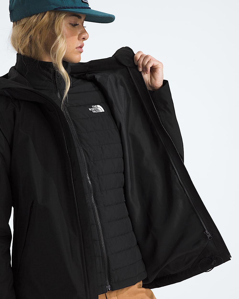 Womens Carto Mono Triclimate Hooded Jacket TNF ALT1
