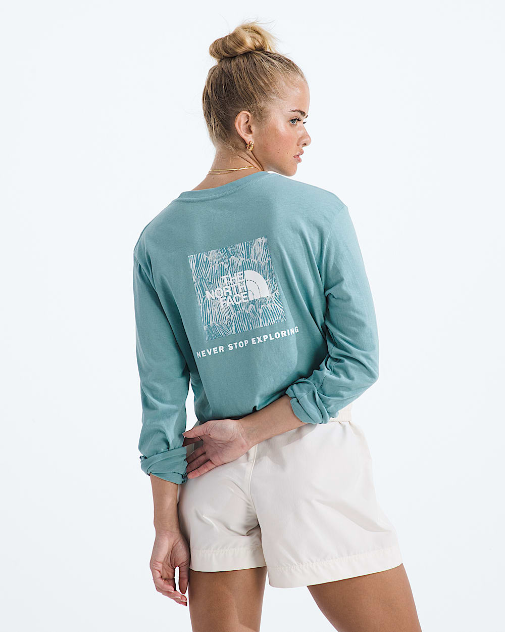 Womens Evolution Box NSE Fill LongSleeve TeeGraphic TNF Main