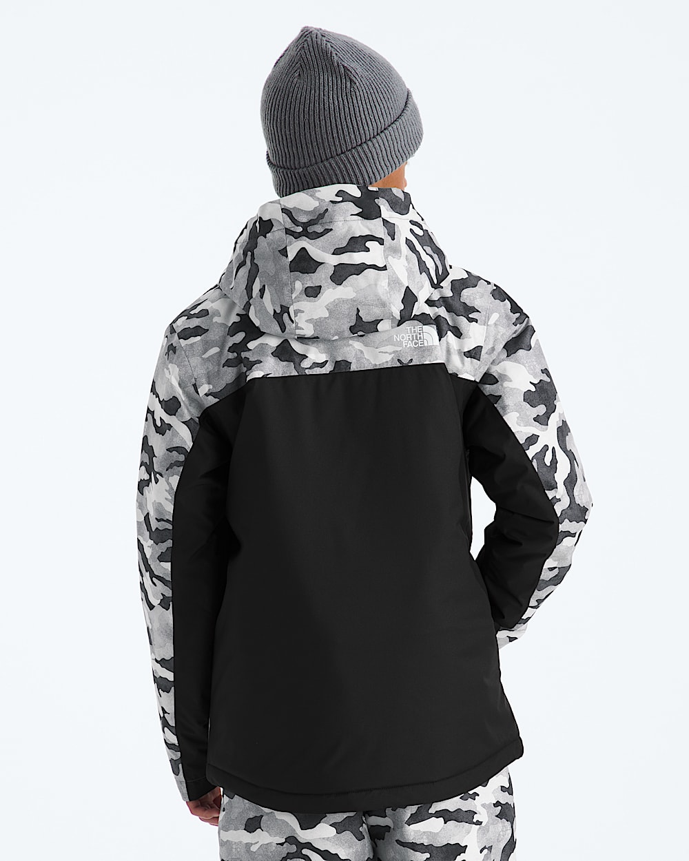 Boys Freedom Insulated JacketPrint TNF Smoked Pearl TNF Camo Small Print BACK
