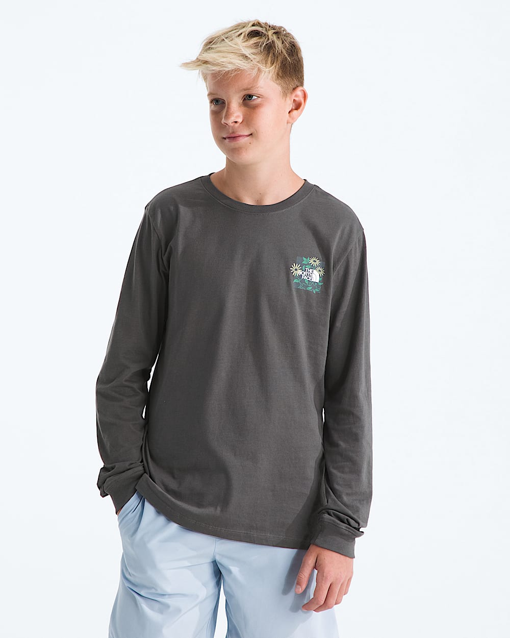 Boys  Girls Evolution Disconnect LongSleeve TeeGraphic TNF BACK