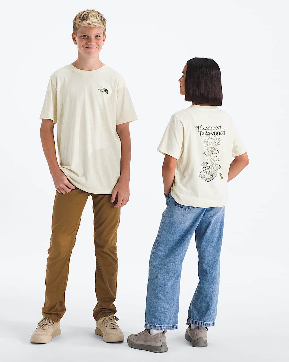 Boys  Girls Evolution Disconnect ShortSleeve TeeGraphic TNF Main